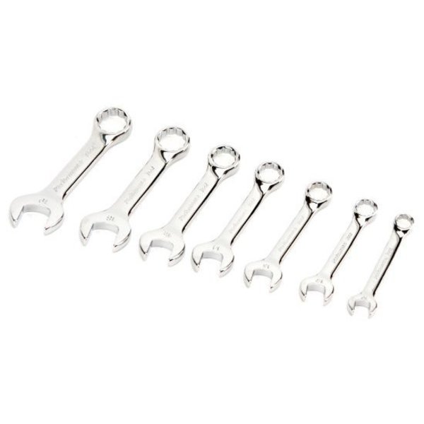 Performance Tool 7-Pc Metric Stubby Wrench Wrench Set, W30607 W30607